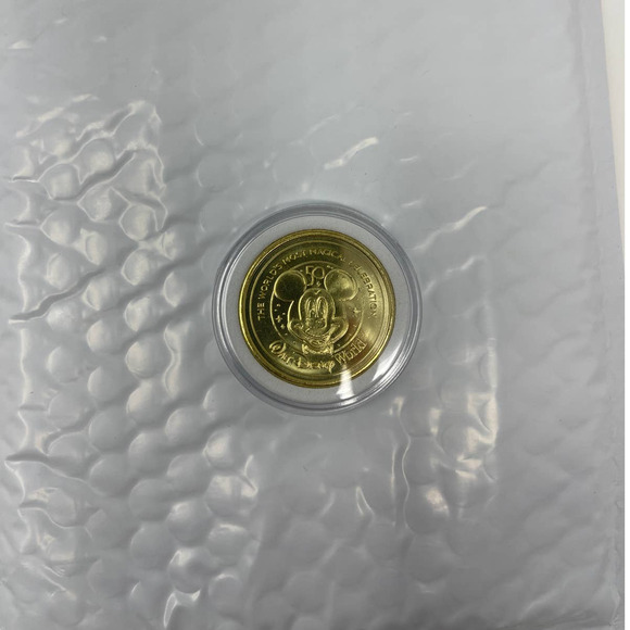 DISNEY 50th Anniversary Gold Medallion Coin Tinkerbell - Picture 2 of 2
